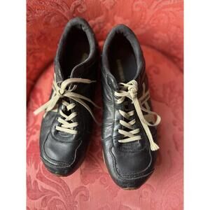 Diesel Black Leather Sneakers with Beige Accents